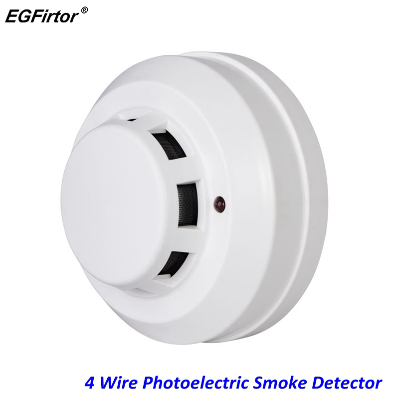 Smoke Detector Interconnected - Alarm przeciwpożarowy 4 drut fotoelektryczny czujnik