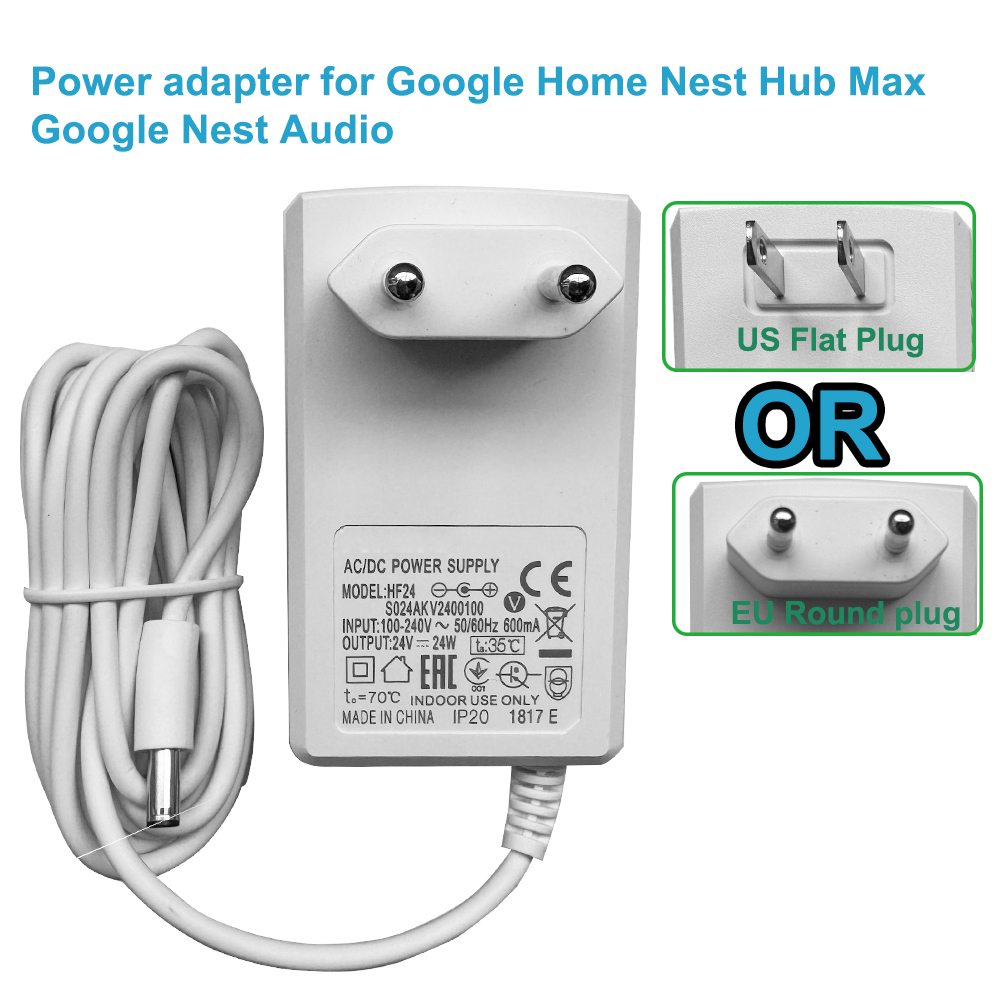 Google Speaker Nest Audio - Zasilacz 24V do Google Home Nest