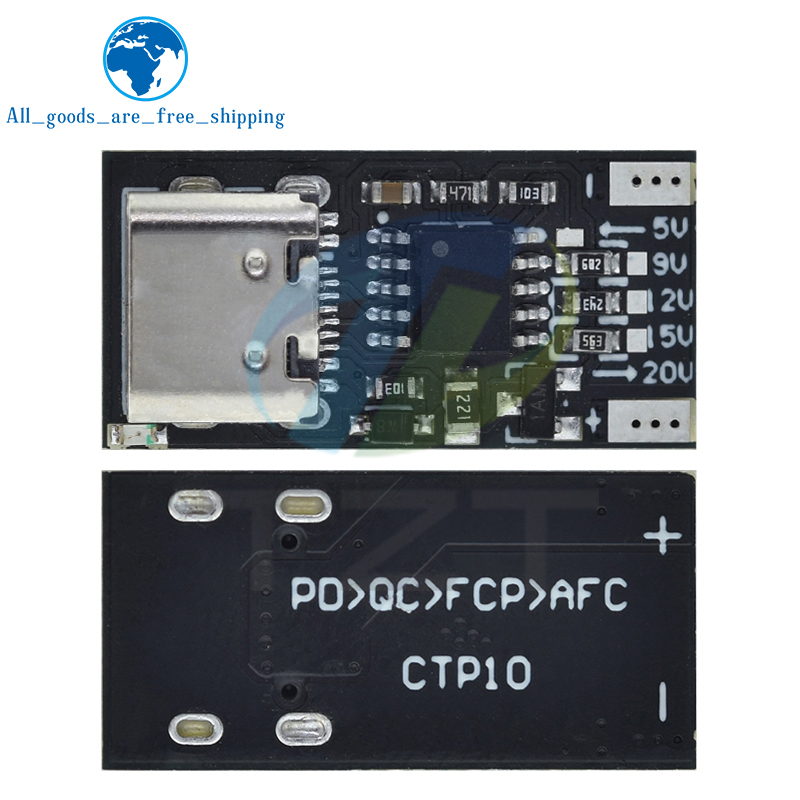 TZT Type-C PD2.0 PD3.0 9V 12V  – Co Detector Plug recenzja i cena