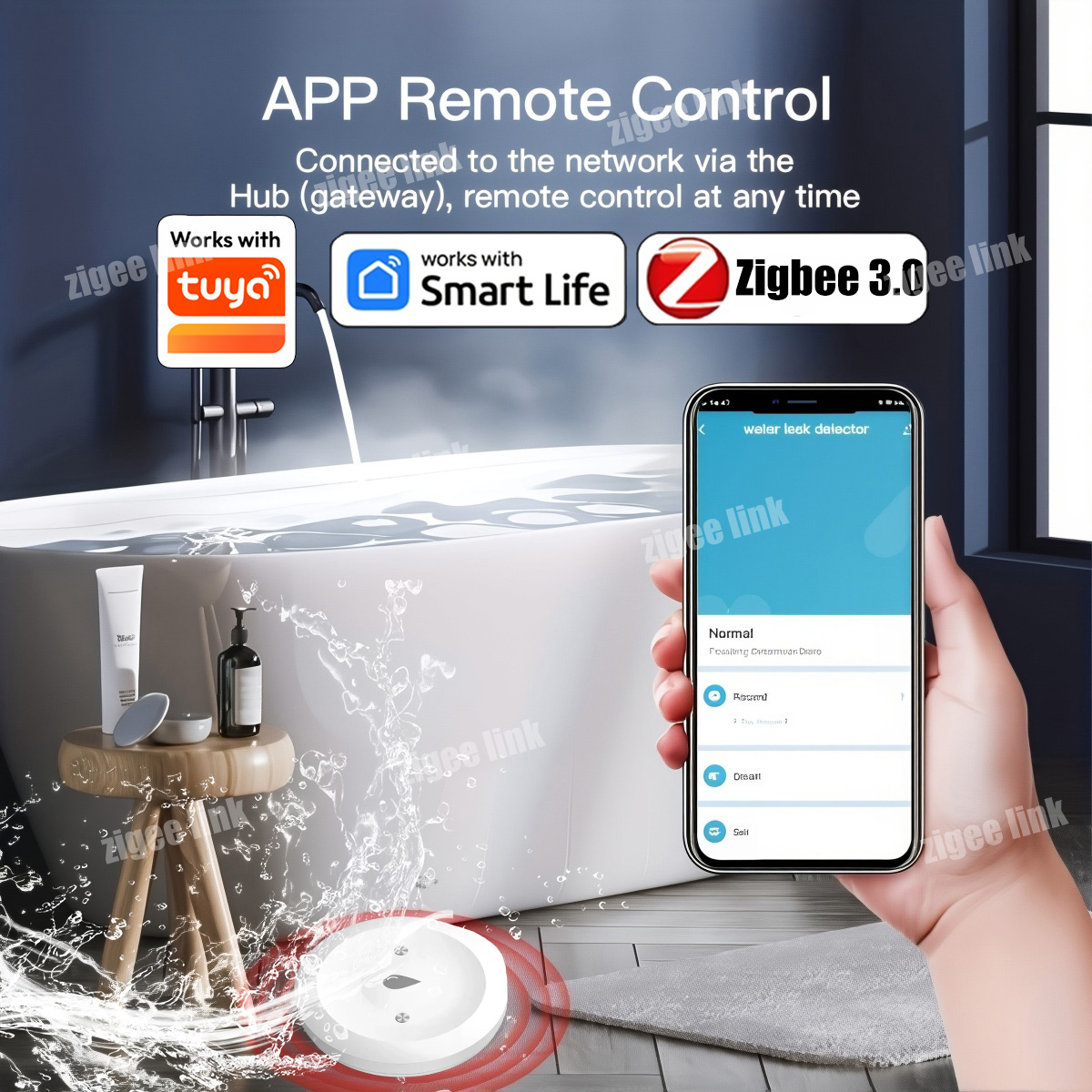 Czujnik wody ZigBee 3.0, intel – Water Alarm Sensor recenzja i cena