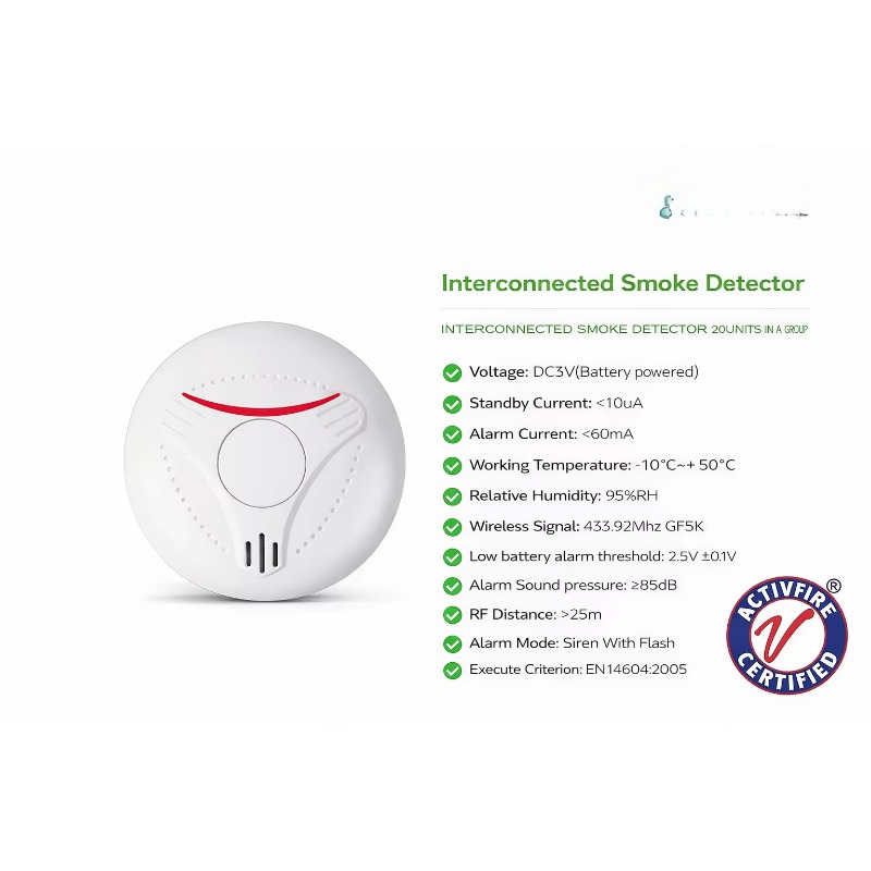 Czujnik dymu bezprzewodowy Act – Smoke Detector Interconnected recenzja i cena